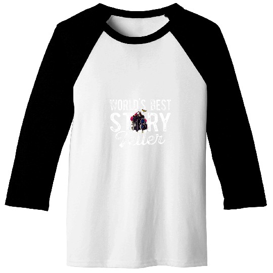 Worlds bests Storyteller Camera Photography Story Teller Baseball Tees