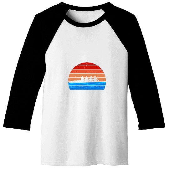 Crew Boat Rowing Boat Sculling Lovers Rower Row Team 4 Baseball Tees