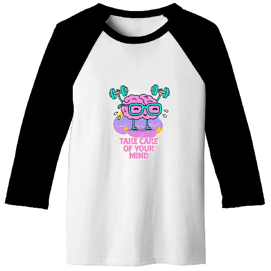 Mental Health Awareness For Brain Therapist Psychologist 2 Baseball Tees
