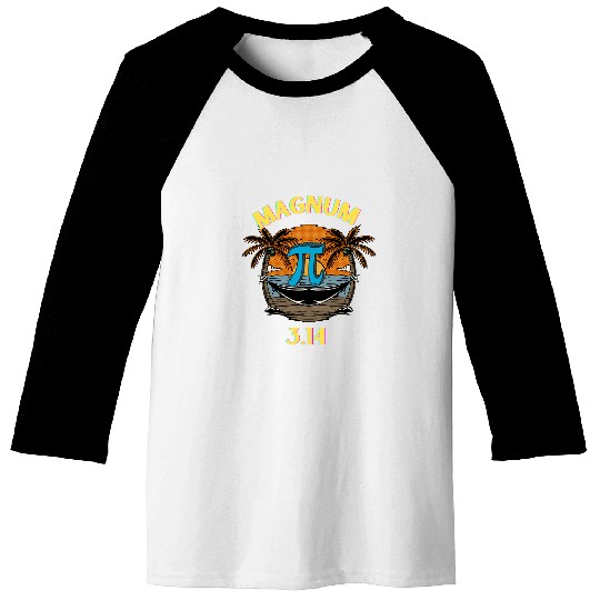 Magnum 314 Pi Day Funny Math Teacher Student Pi Symbol Geek Baseball Tees