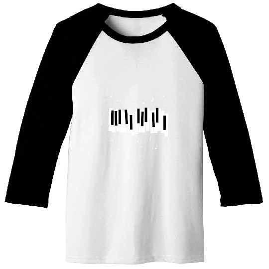 Piano Music Lover Pianist Keyboard Piano Musical Notes Cute Baseball Tees