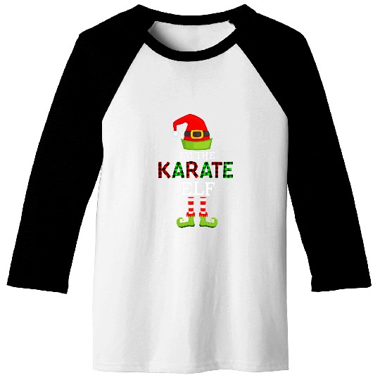Christmas Matching Outfits for Holiday Im the Karate Elf Baseball Tees