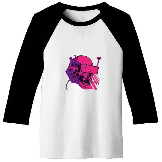 Fpv Skull Drone Pilot Baseball Tees