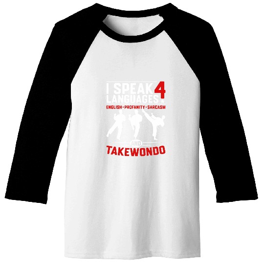 Funny Karate Kickboxing English Profanity sarcasms Taekwondo Baseball Tees