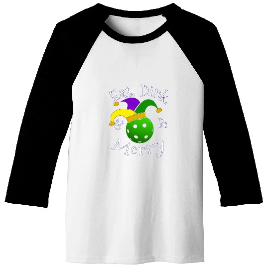 Mardi Gras Pickleball Baseball Tees