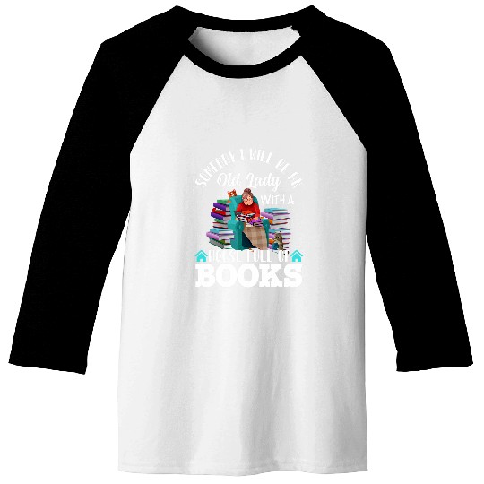 Book Lover Grandma Book Reading Text Design Baseball Tees