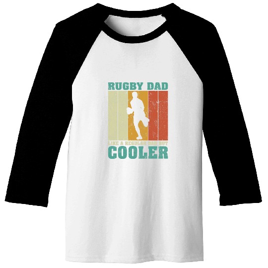 Mens vintages Retro Rugby Dad Like A Regular Dad Fathers Day Baseball Tees
