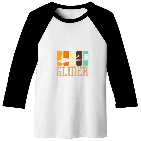 vintages Glider Pilot Flying Sailplane Aircraft Plane Design Baseball Tees