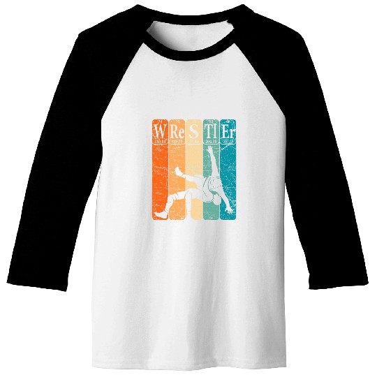 Wrestler Periodic Table Elements Wrestling Nerd vintages Baseball Tees