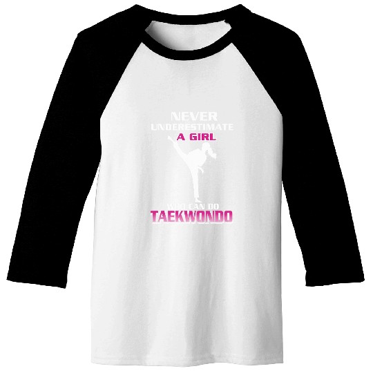 Taekwondo Karate Girl Funny Saying Baseball Tees