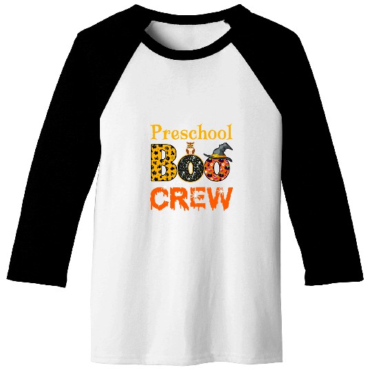 Halloween Preschool Boo Crew PreK Preschool Teacher Student 1 Baseball Tees