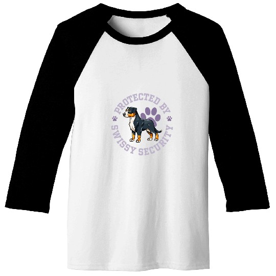 Swissy Security 2Cute Greater Swiss Mountain Dog Baseball Tees