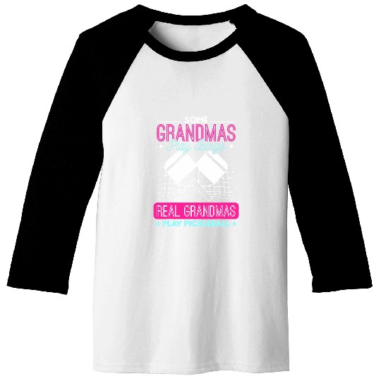 Funny Some Grandmas Play Bingo Real Grandmas Play Pickleball 3 Baseball Tees