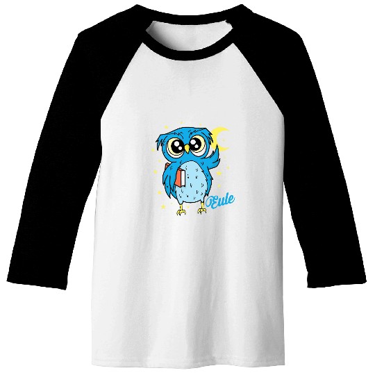Sleep type Owl nocturnal diligent study Book Baseball Tees