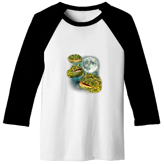 3 Pac Frogs Howl At The Moon Parody Meme Baseball Tees
