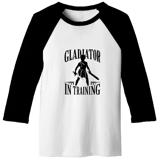 Gladiator In Training LARP Roman Empire Warrior Boys 1 Baseball Tees