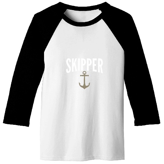 Skipper Novelty Sailing Graphic Print for Unisex Baseball Tees