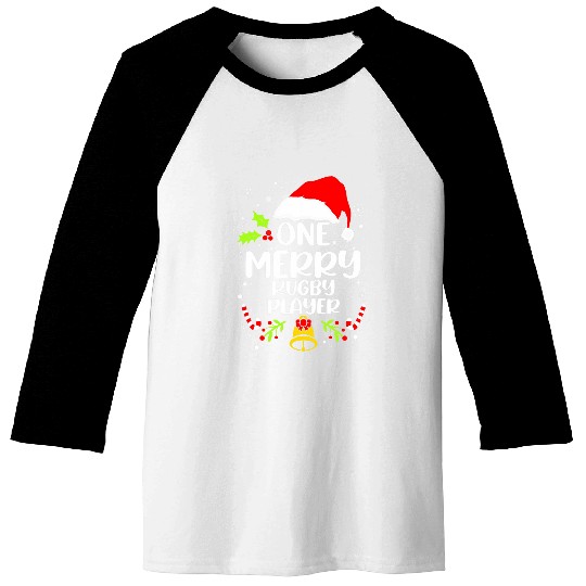 One Merry Rugby Player Baseball Tees
