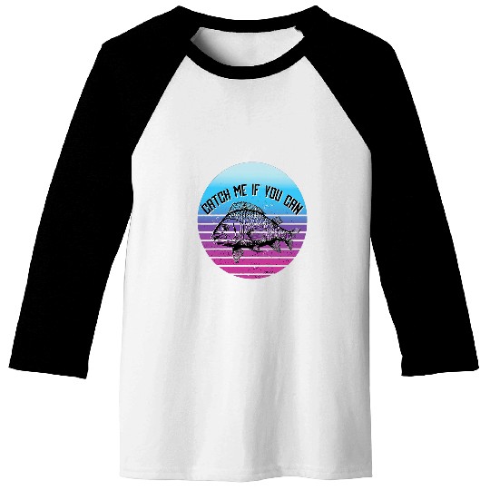 Carp fish catch me if you can fishing aquatic underwater Baseball Tees