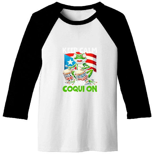 Coqui Frog Puerto Rico Pride Boricua Puerto Rican Baseball Tees