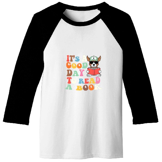 Its a Good Day to Read a Book Librarian Teacher Kids Women 7 Baseball Tees