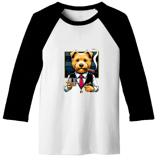 Glen Of Imaal Terrier dog Cigar And Whiskey 1 Baseball Tees
