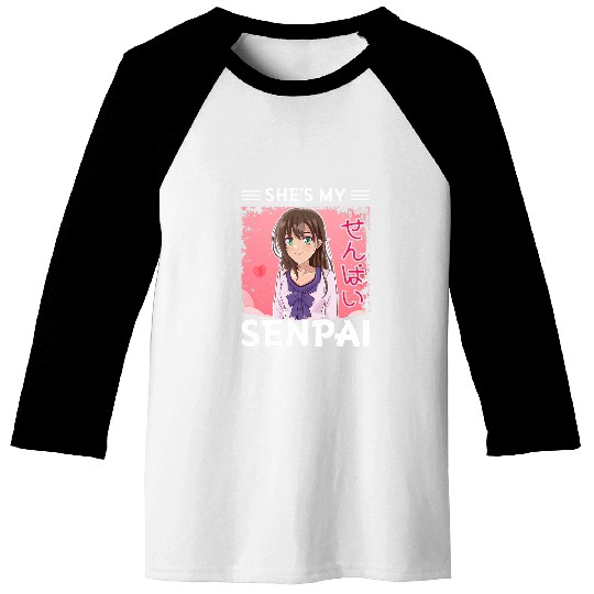 Japanese girly nerd manga anime waifu girl cosplay 9 Baseball Tees