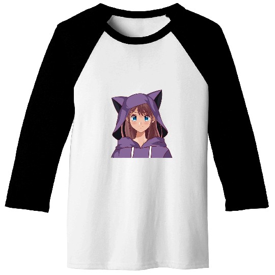 Cat Feline Jacket Kawaii Senpai Manga Japanese Cosplay Anime Baseball Tees