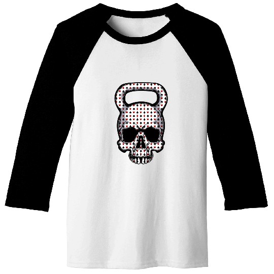 Pokers Playing Card Suit Skull Kettlebell Weight Workout Baseball Tees