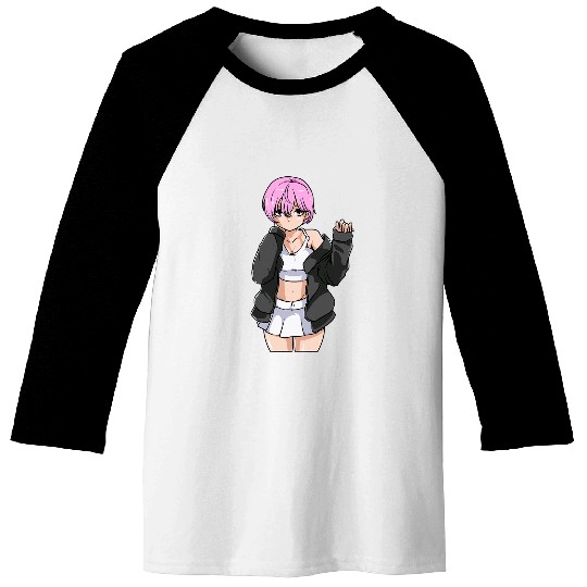 Cute Anime Girl Kawaii Waifu Senpai Japanese Cosplay Baseball Tees