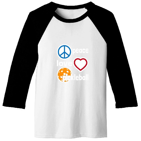 Peace Love Pickleball Pickleball Player Paddleball Lover Baseball Tees