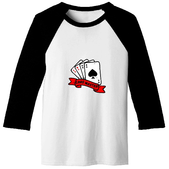 Card Master Playing Cards Pokers Rummy Blackjack Player Baseball Tees