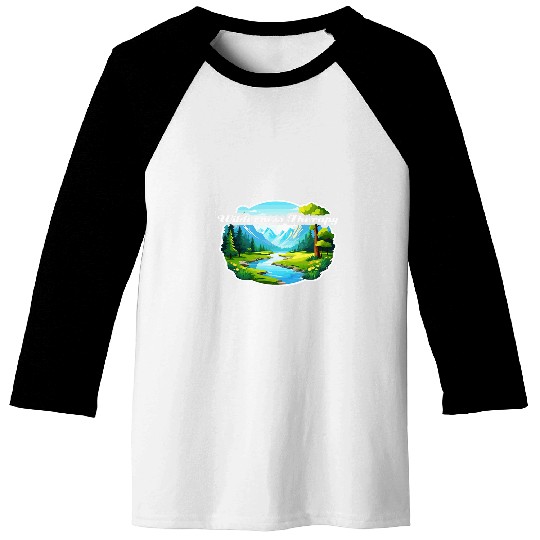 Outdoors Hiking Walking Adventure Wilderness Therapy Baseball Tees