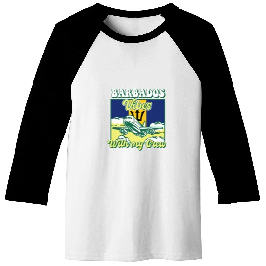 Barbados Vibes With My Crew Travel Barbados Baseball Tees