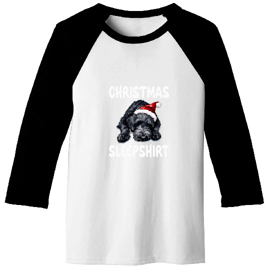 Cute Kerry Blue Terrier Dog Official Christmas Sleep Baseball Tees