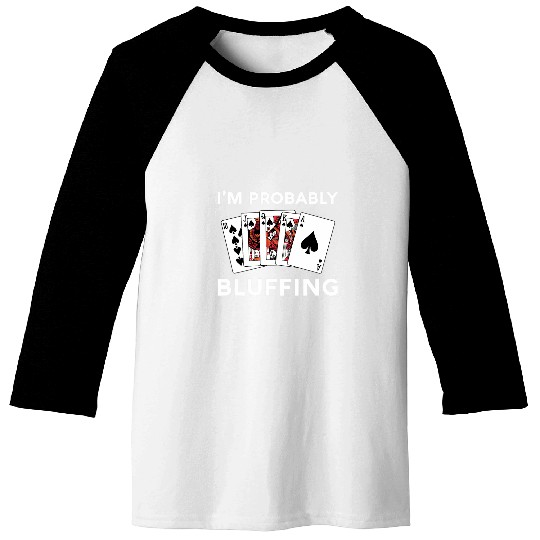 Pokers Texas Hold Em Cards Vegas Gambler Tilted Your Money Baseball Tees