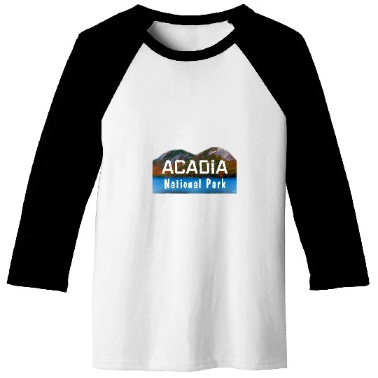Acadia National Park Travel Maine USA Explore Mountains Baseball Tees