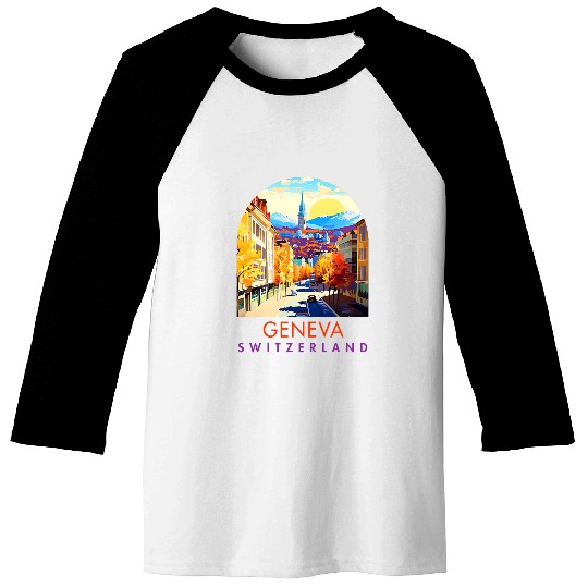 Geneva Traveling Travel Vacation Trip Geneva Switzerland Baseball Tees