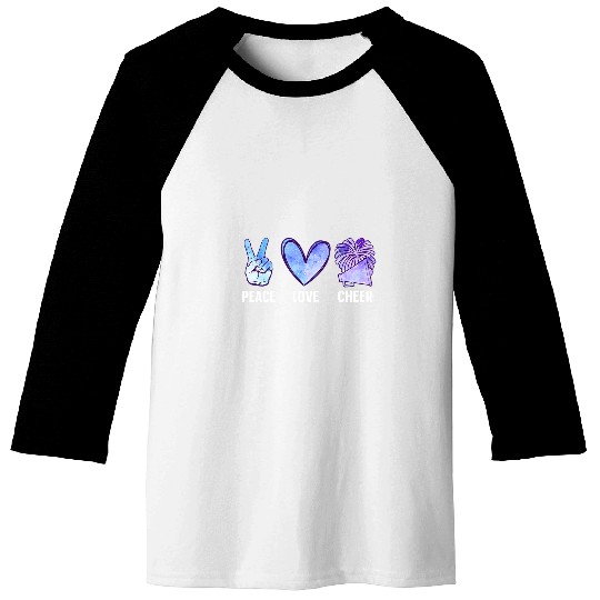 bestss Cheerleader Cheer Art For Women Girls Cheerleading Baseball Tees