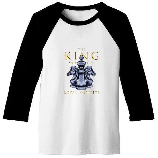 King and Knights Opening Finishing Board Game Chess Titans Baseball Tees