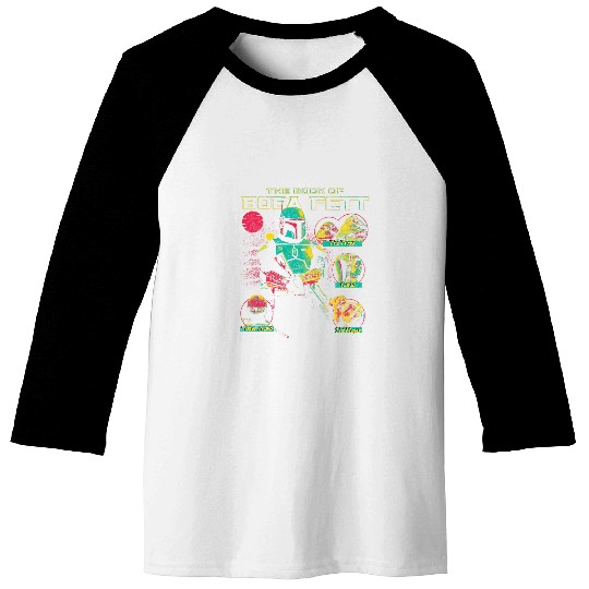 Star warss The Book Of Boba Fett Retro Character Panels Baseball Tees