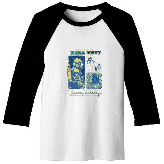 Star warss The Book Of Boba Fett Bounty Hunter Panels Baseball Tees