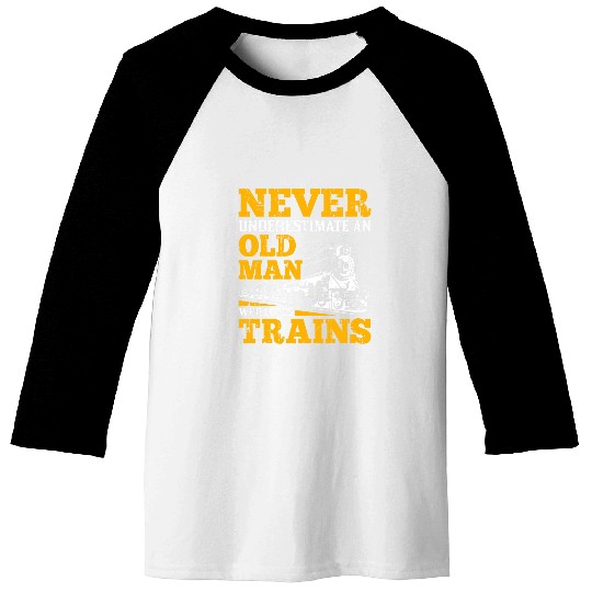 Funny Steam Train Lover Graphic Railroad and Railway Baseball Tees