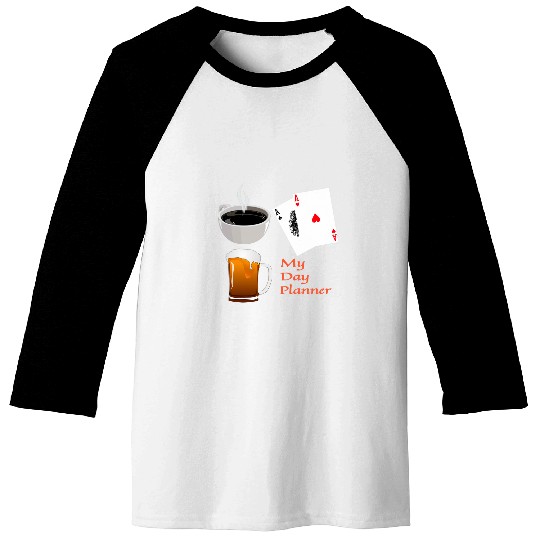 Pokers layer Day Planner Texas Holdem Baseball Tees