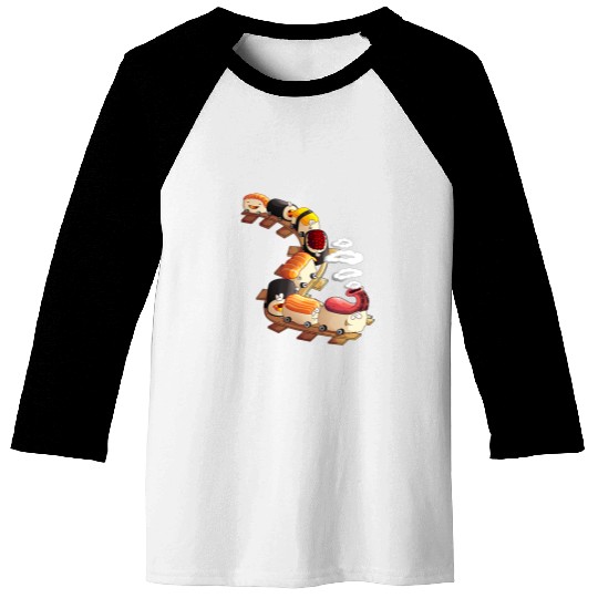 Cool Sushi Train Funny Japanese Food Railroad Vehicle Gift Baseball Tees