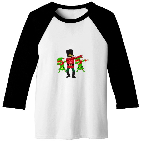 Dab Dance Funny Christmas Elves Stamp Nutcracker Baseball Tees