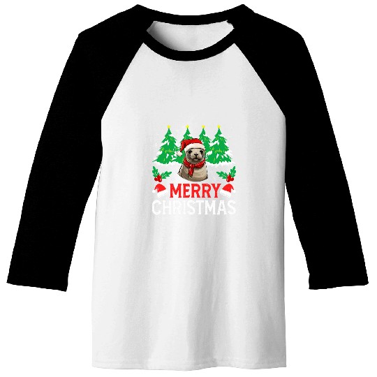 Mediterranean Monk Seals Christmas Pajama for xmasss Holiday Baseball Tees