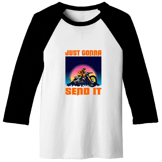 Just Gonna Send It American Flag Motocross 28 Baseball Tees