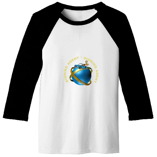 Notary Around The World Mobile Notary Car Stamp Seal Baseball Tees