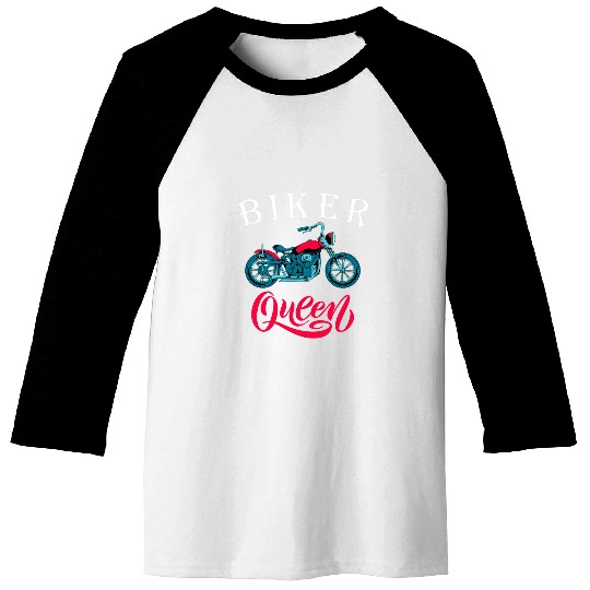 Motorcycle Rider Girls Bike Riding Women Biking Biker Queen Baseball Tees
